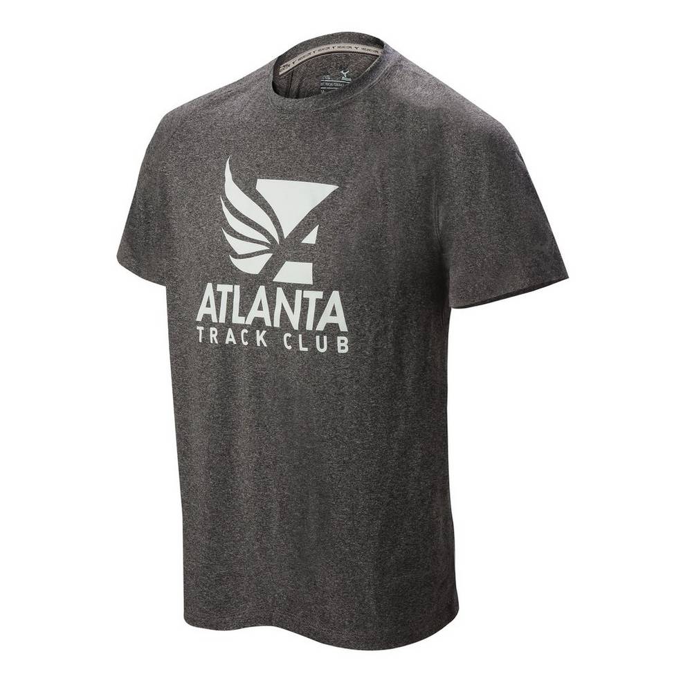 Mens Mizuno Atlanta Track Club Inspire 2.0 T-Shirts Dark Grey Philippines (AIGHBV830)